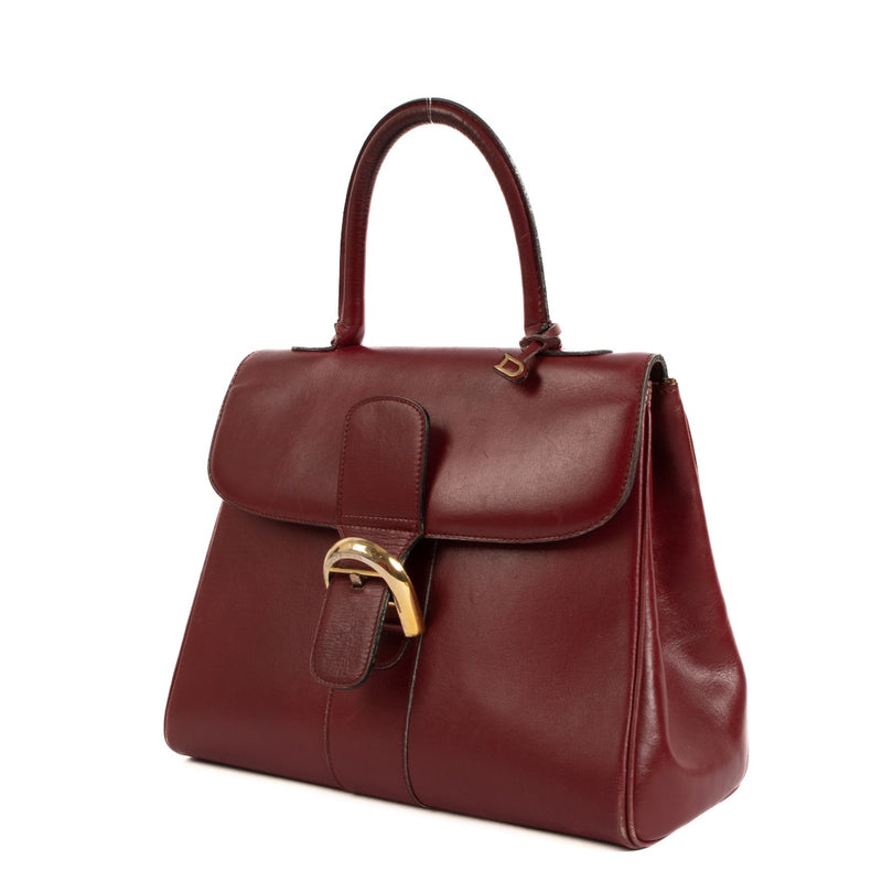 Delvaux Brillant MM Vintage Burgundy Box Calf