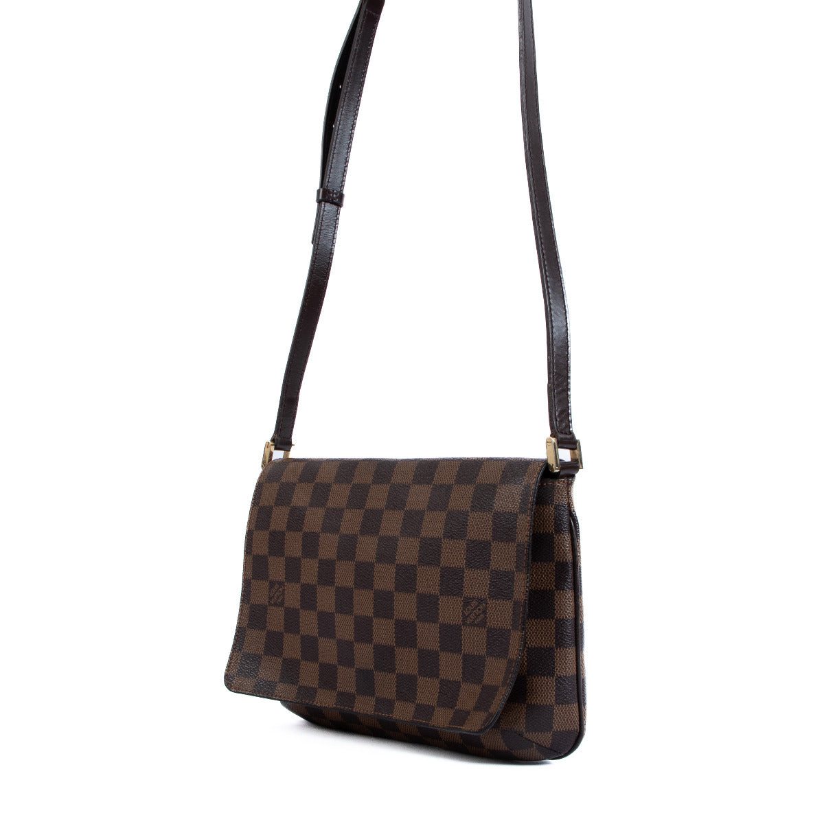 Louis Vuitton Damier Ebene Musette Tango Crossbody Bag