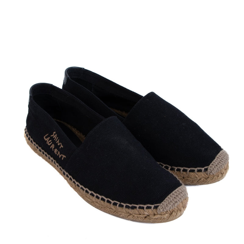 Shop 100% authentic Saint Laurent Black Cotton Espadrilles - Size 38,5 on Labellov.com
