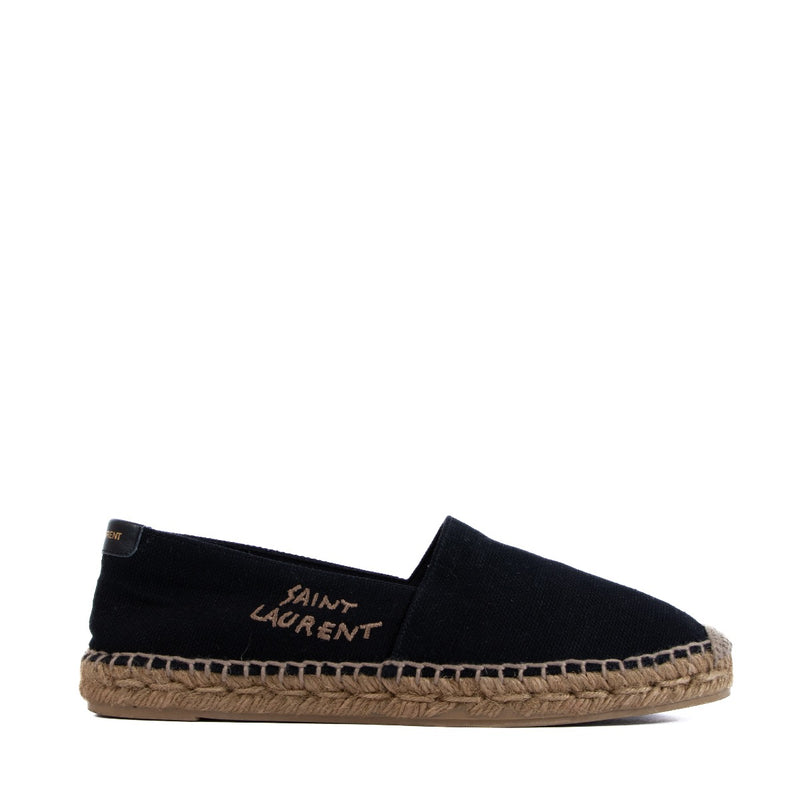 Shop 100% authentic Saint Laurent Black Cotton Espadrilles - Size 38,5 on Labellov.com