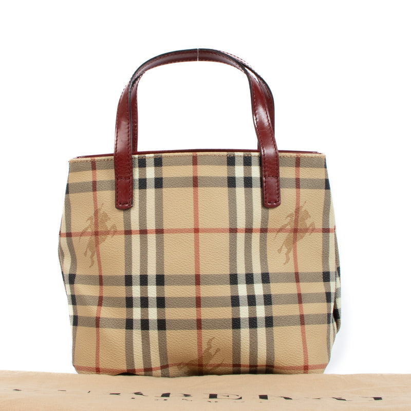 Burberry Beige Nova Check Compact Tote Bag
