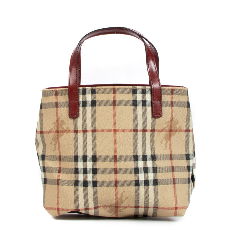 Burberry Beige Nova Check Compact Tote Bag
