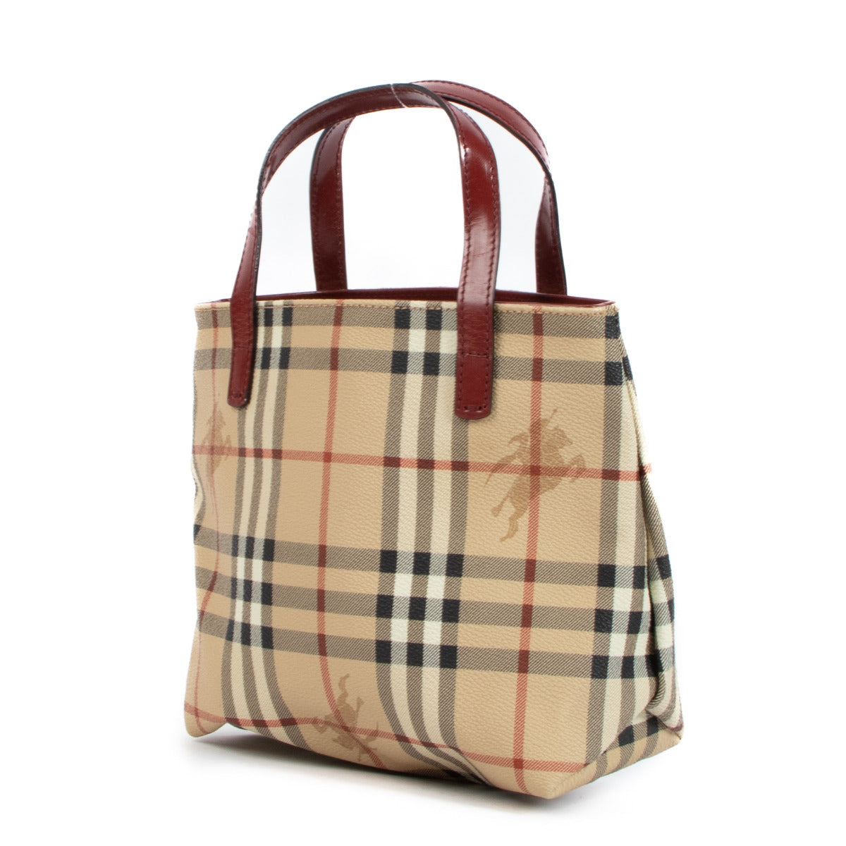 Burberry Beige Nova Check Compacte Draagtas