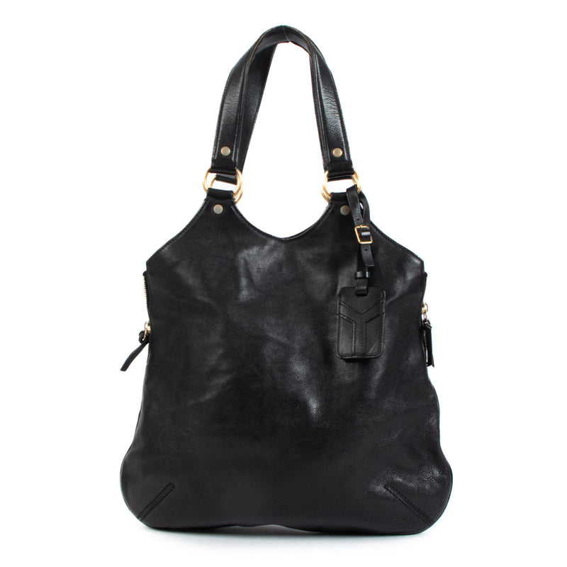 Yves Saint Laurent Zwart Kalfsleer Kleine Tribute Tote Bag