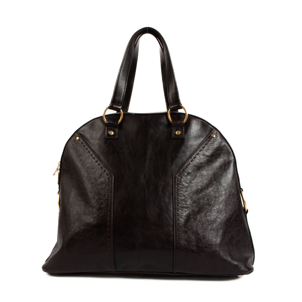 Shop safe online at Labellov in Antwerp this 100% authentic second hand Saint Laurent Black Patent Leather Muse Top Handel