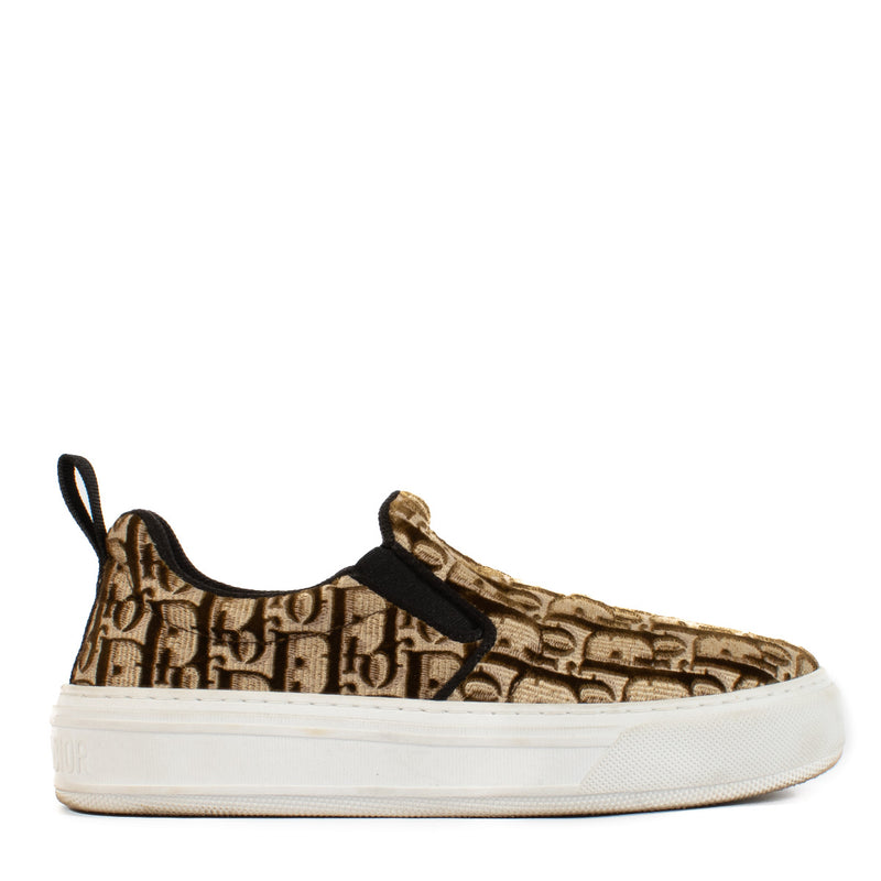 Christian Dior Monogram Bruine Sneakers - Maat 36,5