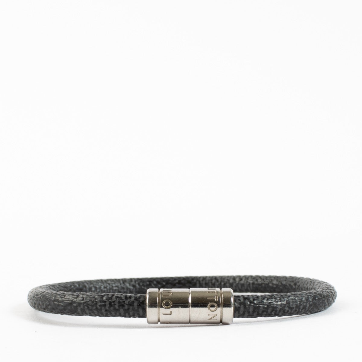 Authentic second hand Louis Vuitton Damier Graphite Keep It Bracelet - Size 19 on Labellov.com