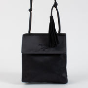 Authentic second hand Prada Black Satin Tassel Crossbody Bag on Labellov.com