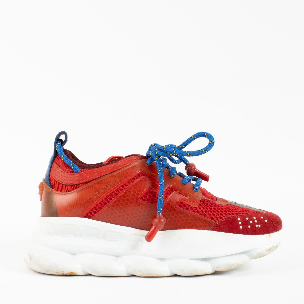 Authentic second hand Versace Red Chain Reaction Sneakers - Size 41 on Labellov.com