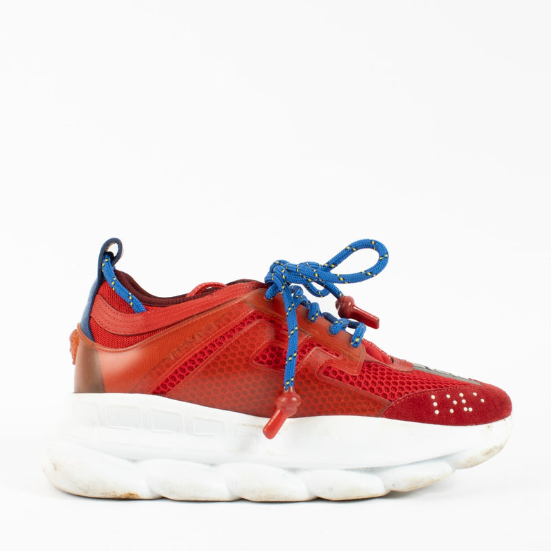 Authentic second hand Versace Red Chain Reaction Sneakers - Size 41 on Labellov.com