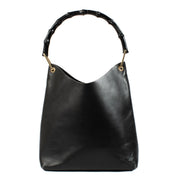 shop 100% authentic second hand Gucci Black Leather Bamboo Top Handle Bag on Labellov.com