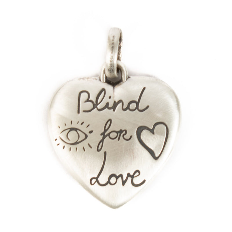 shop 100% authentic second hand Gucci Silver Blind For Love Heart Charm on Labellov.com