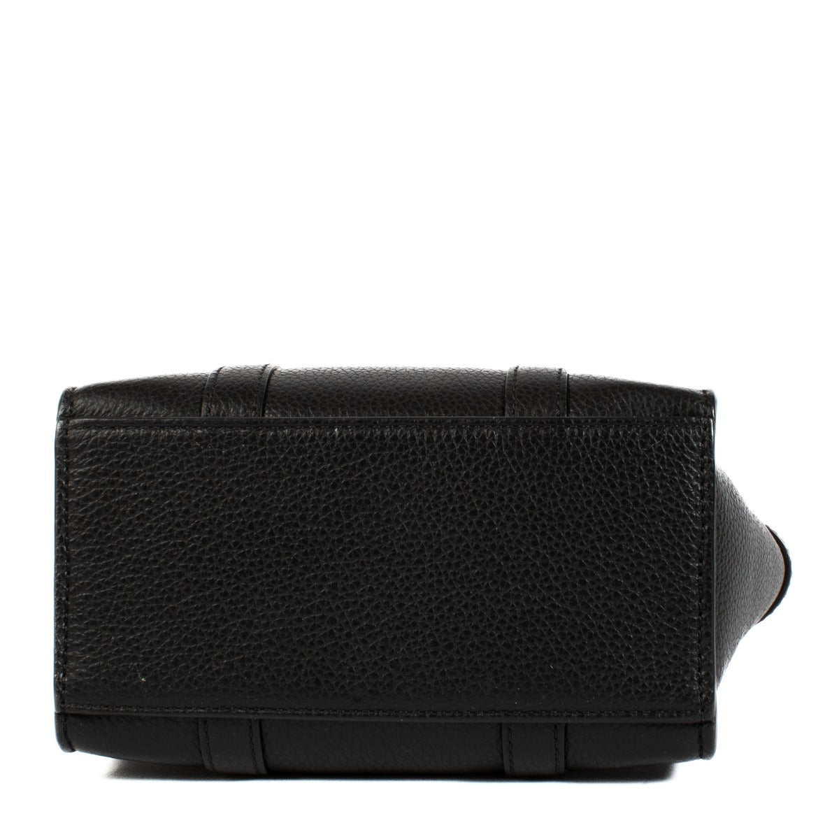 Sac Bayswater micro zippé en cuir grainé noir Mulberry