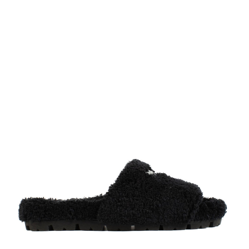 Shop safe online at Labellov in Antwerp, Brussels and Knokke this 100% authentic second hand Prada Black Fussbett Terry Slides - Size 39