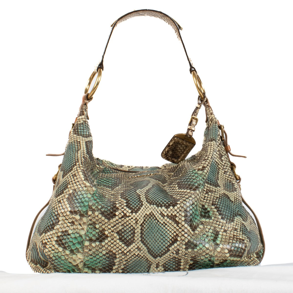 Prada Azzurro Python Hobo Bag