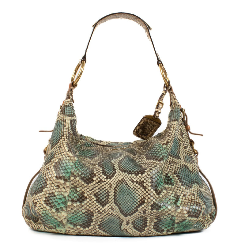 Prada Azzurro Python Hobo Bag