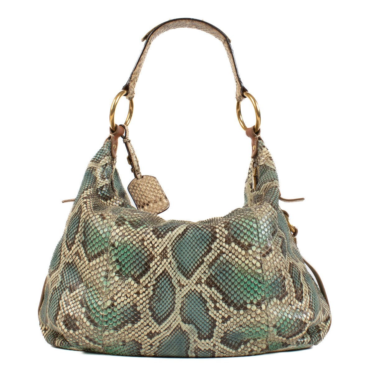 Sac Hobo en Python Azzurro Prada
