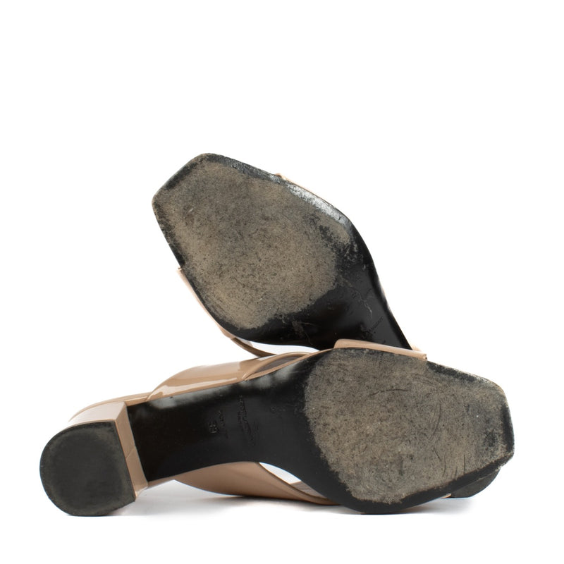shop 100% authentic second hand Saint Laurent Beige Loulou Mules - Size 39 on Labellov.com