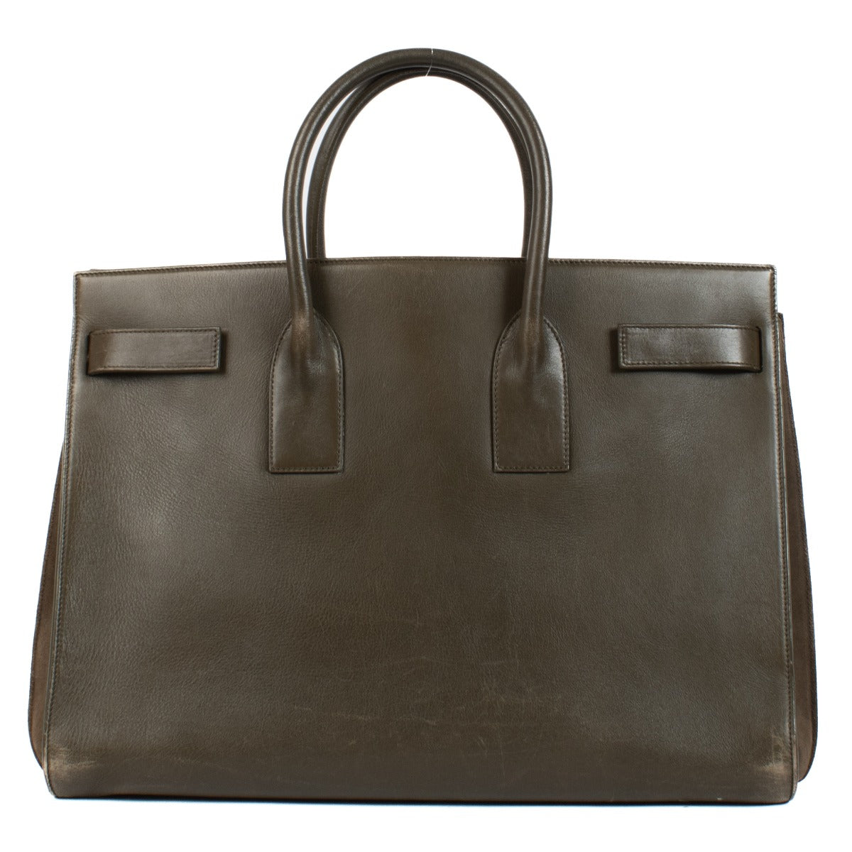 Saint Laurent Khaki Green Large Sac de Jour Bag