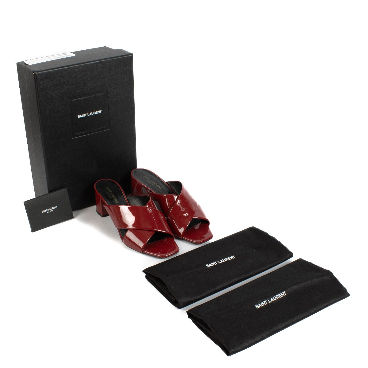 shop 100% authentic second hand Saint Laurent Red Loulou Mules - Size 39 on Labellov.com