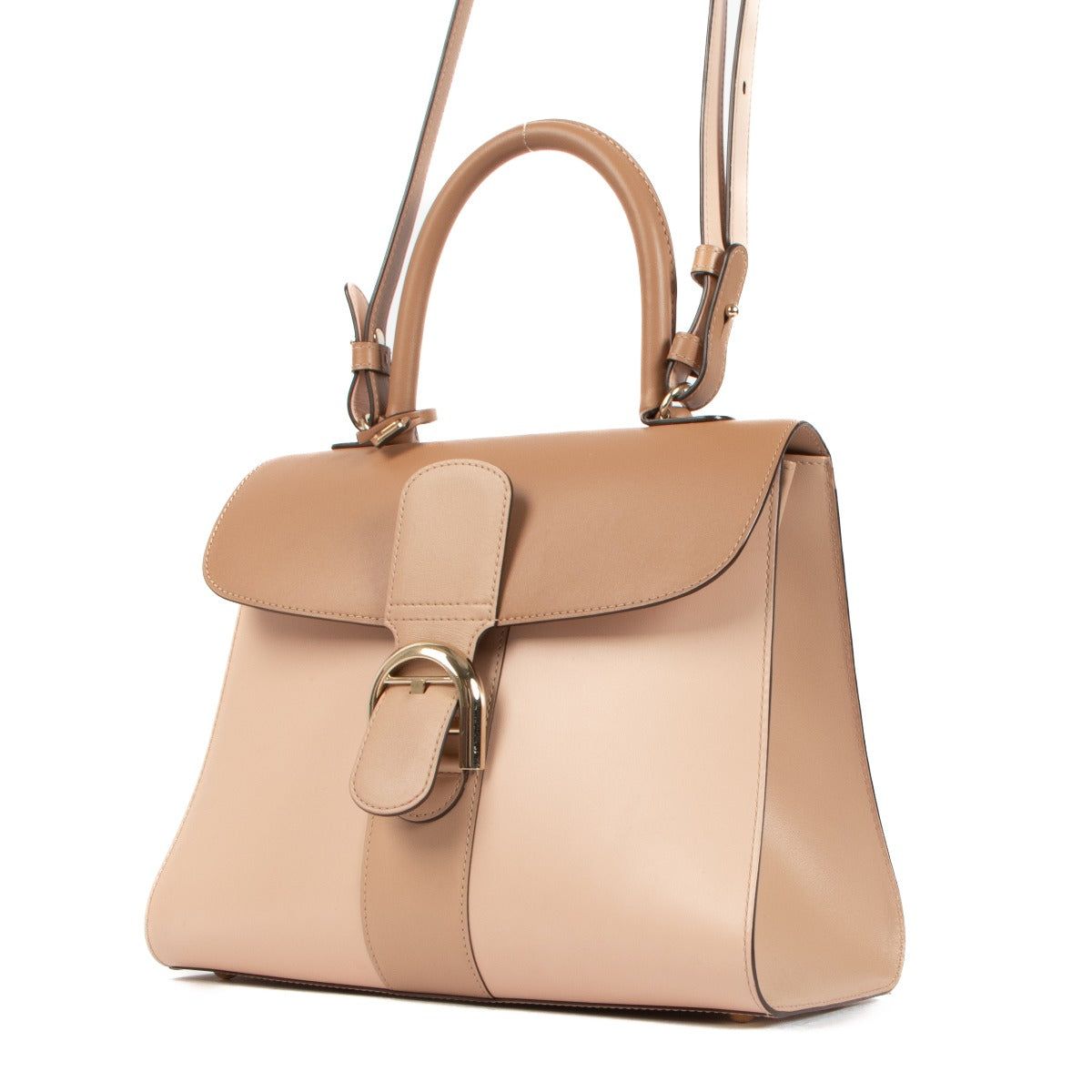 Authentic second hand Delvaux Brillant MM Camaïeux Nude Box Calf on www.labellov.com