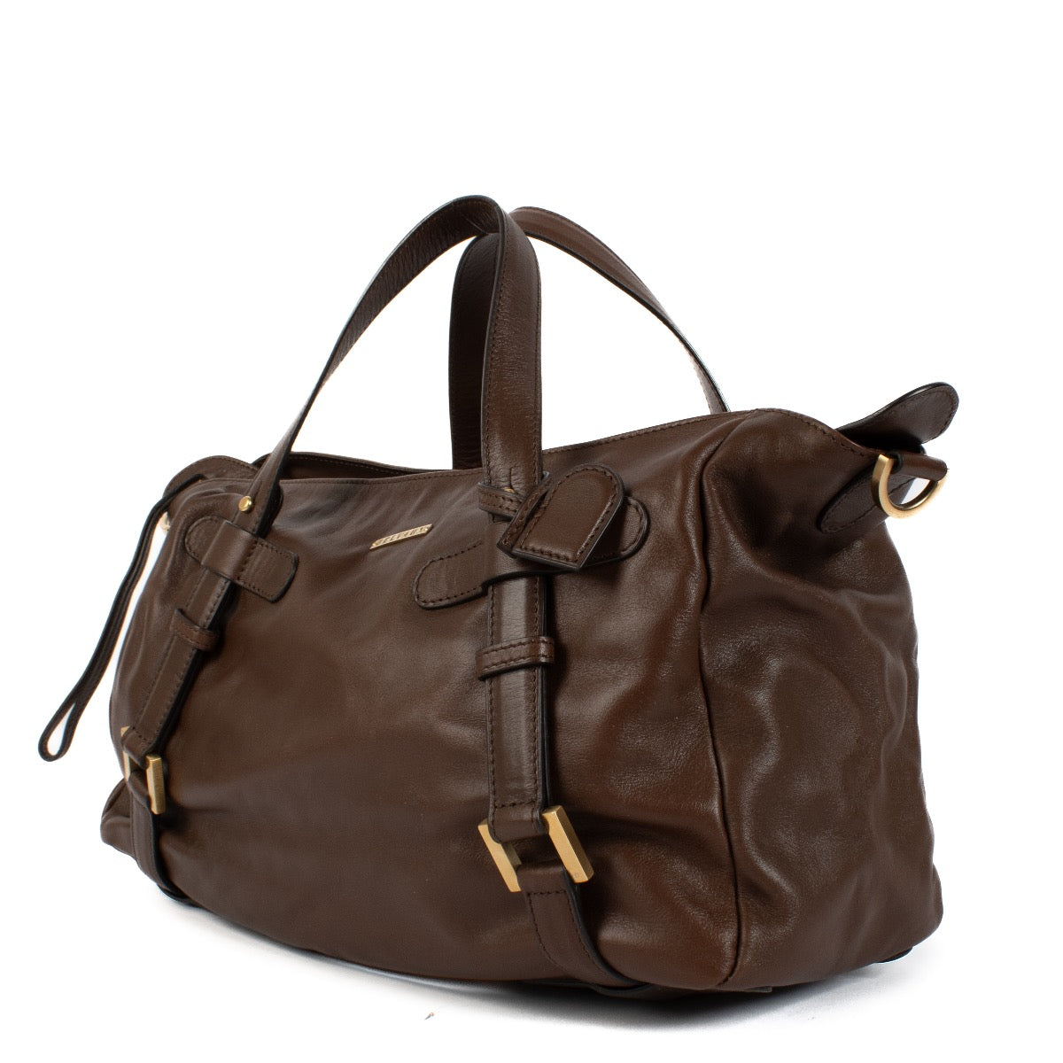 Shop safe online at Labellov in Antwerp, Brussels and Knokke this 100% authentic second hand Delvaux Brown St. Germain Top Handle Bag