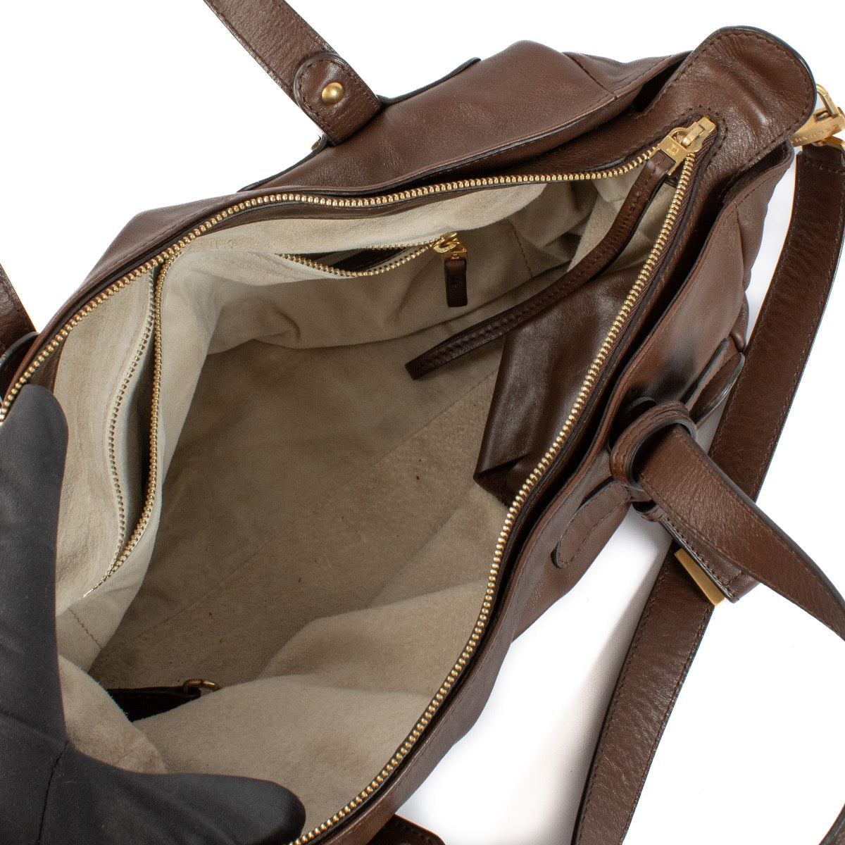 Shop safe online at Labellov in Antwerp, Brussels and Knokke this 100% authentic second hand Delvaux Brown St. Germain Top Handle Bag