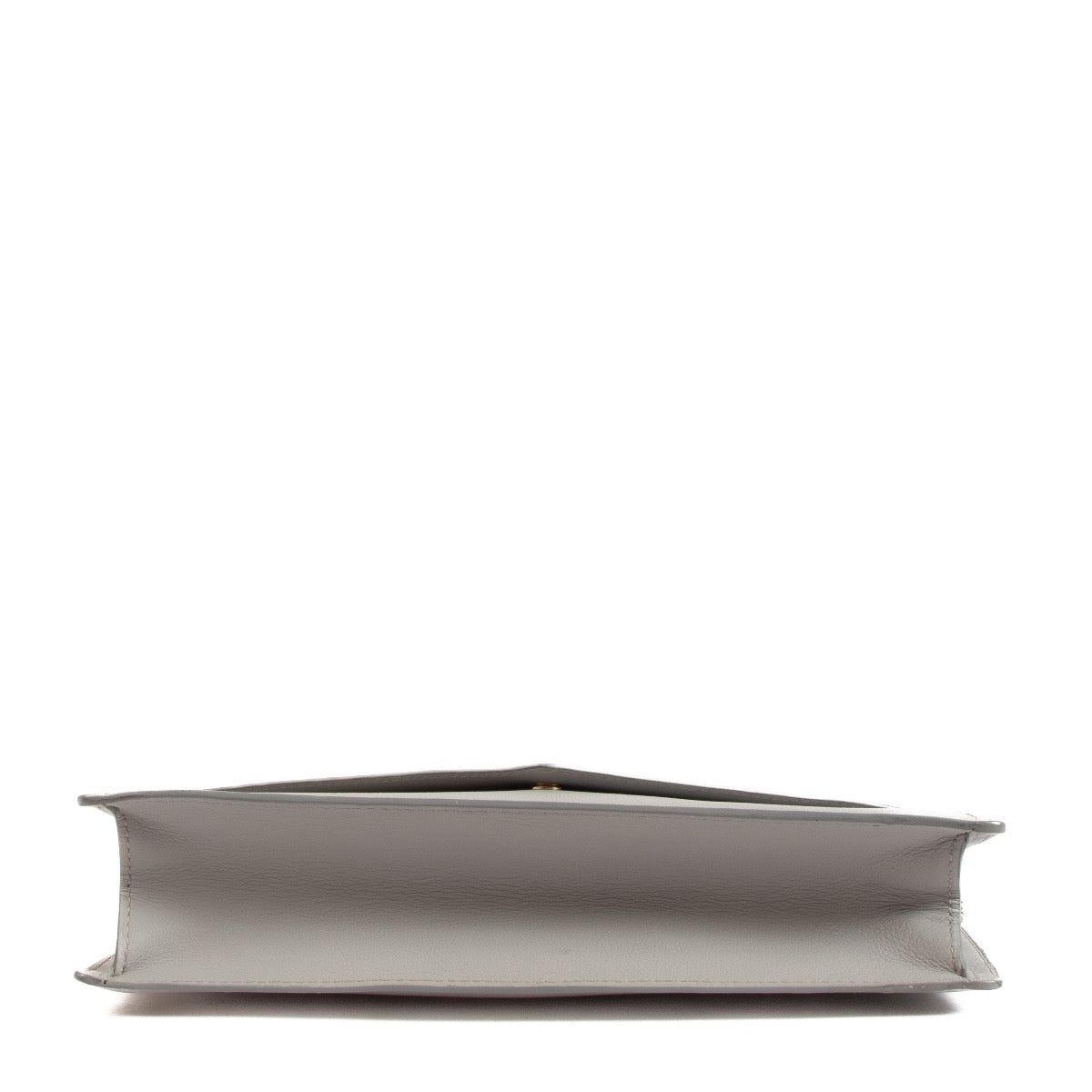 Shop safe online at Labellov in Antwerp this 100% authentic second hand Delvaux Grey Enveloppe Clutch Bag