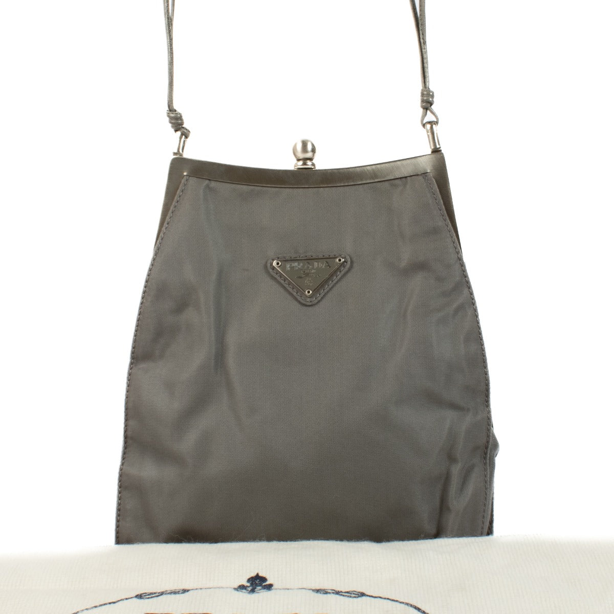Shop 100% authentic Prada Grey Nylon Mini Crossbody at Labellov.com.