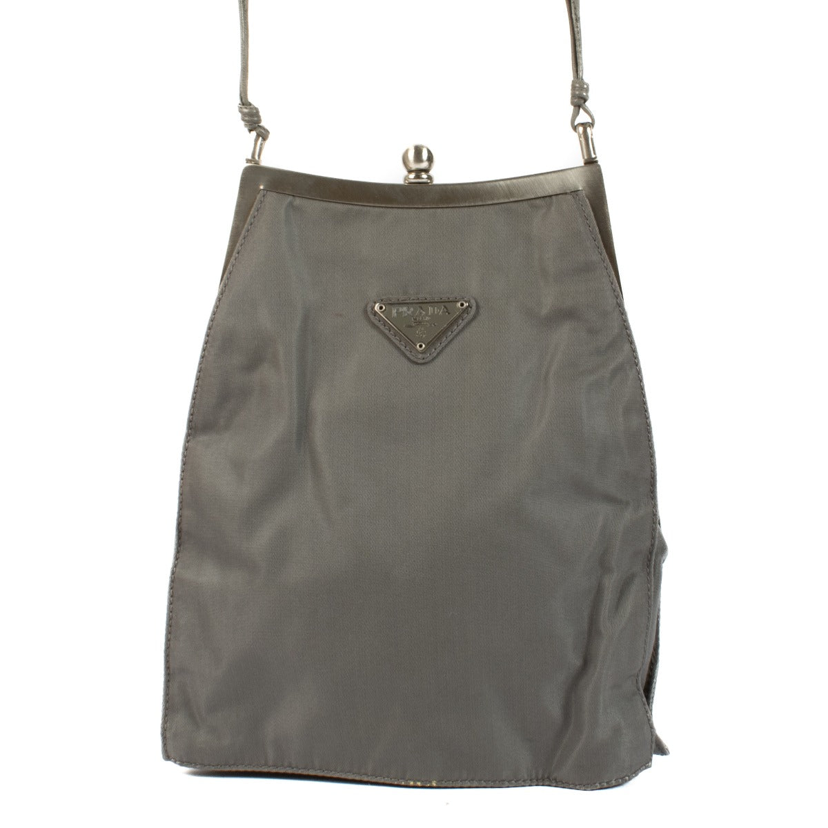 Shop 100% authentic Prada Grey Nylon Mini Crossbody at Labellov.com.