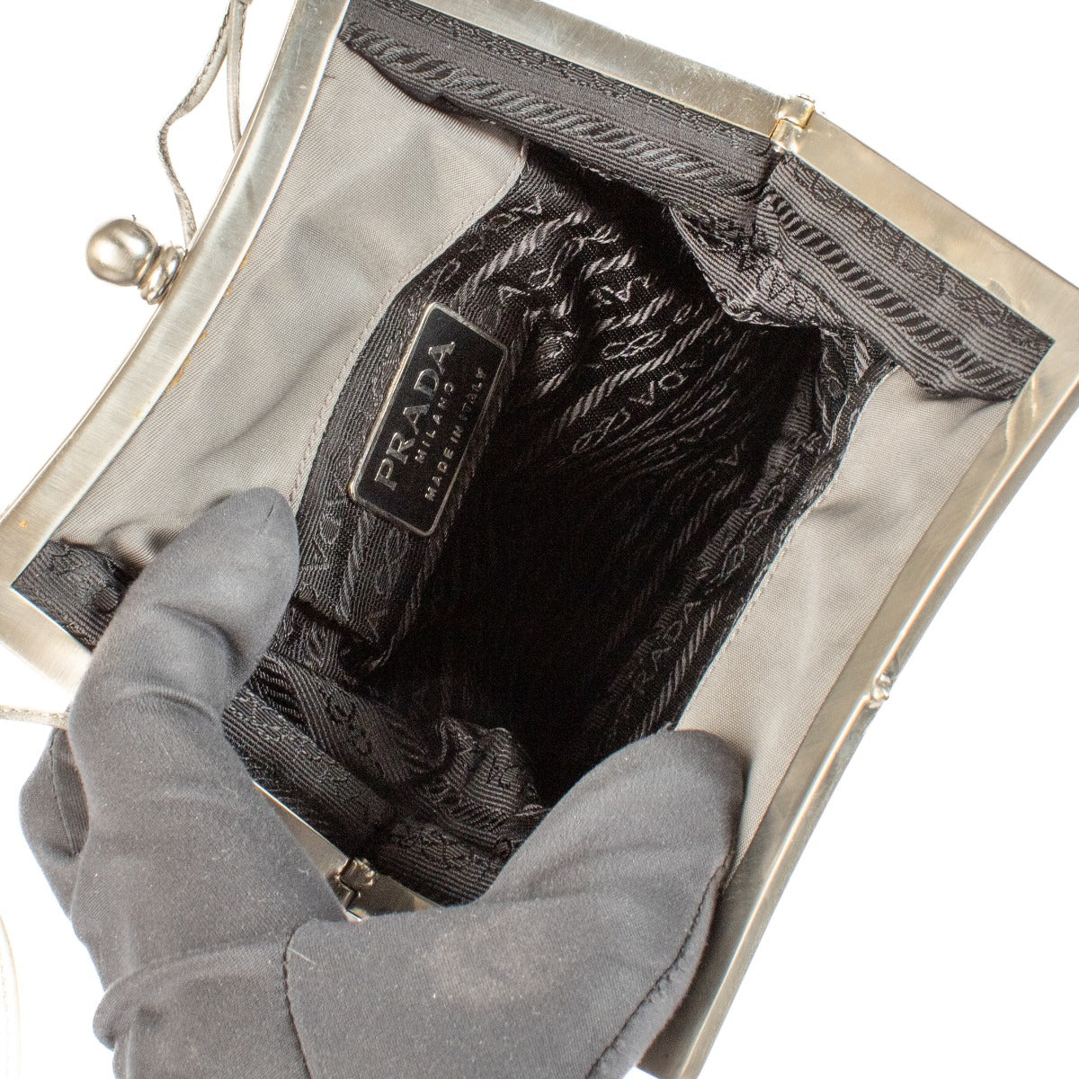 Shop 100% authentic Prada Grey Nylon Mini Crossbody at Labellov.com.