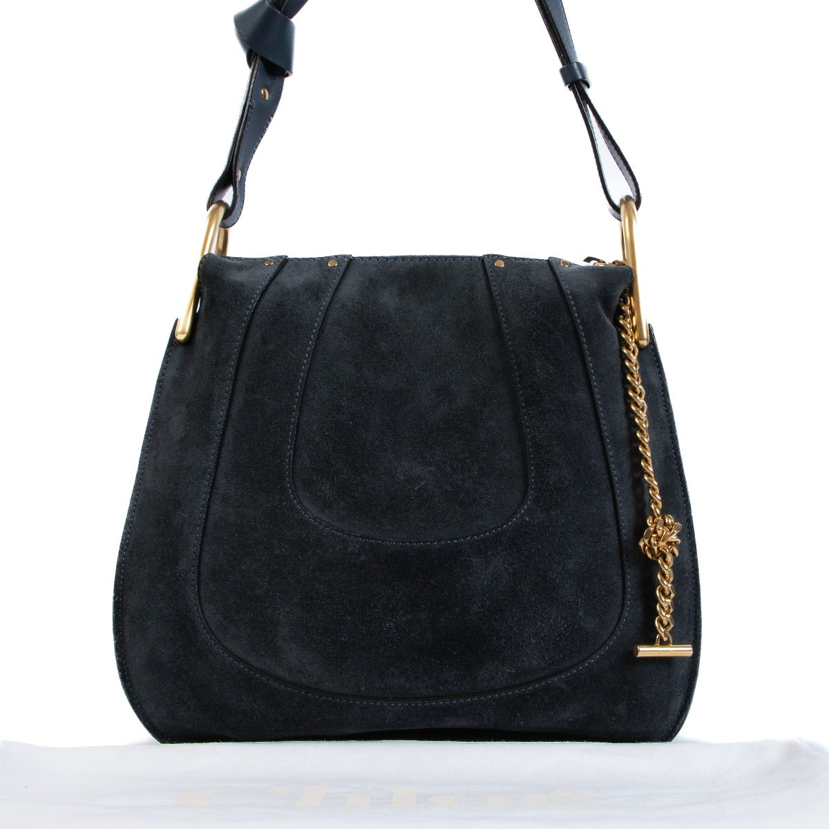 Chloé Hayley Petrol Suède Hobo Tas