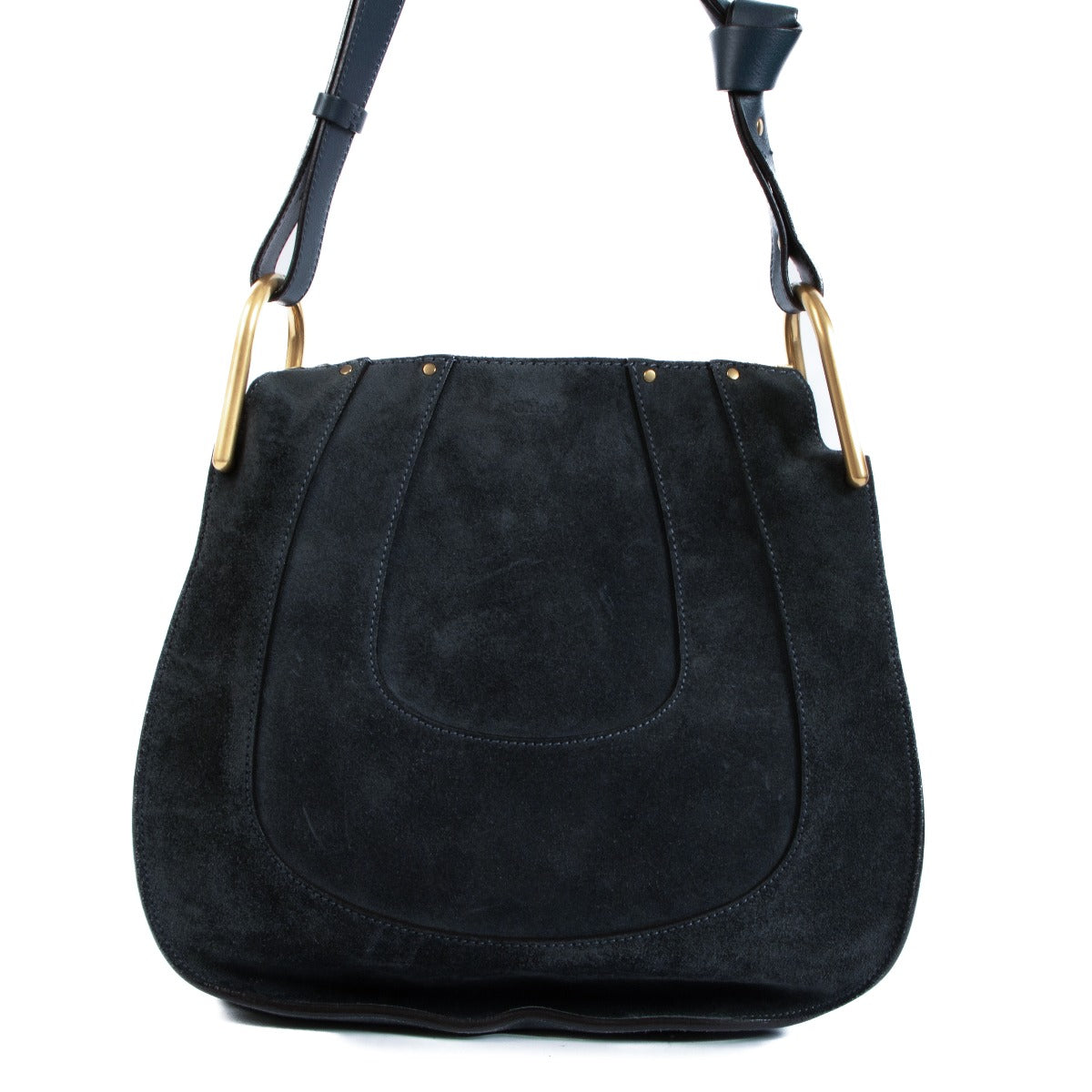 Chloé, Hayley, Petrol, Suede, Hobo Bag, Labellov, Antwerp, Preloved, Fashion, Designer,