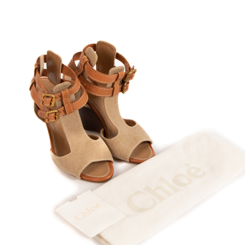 Chloé Beige Sandalen - Maat 37.5