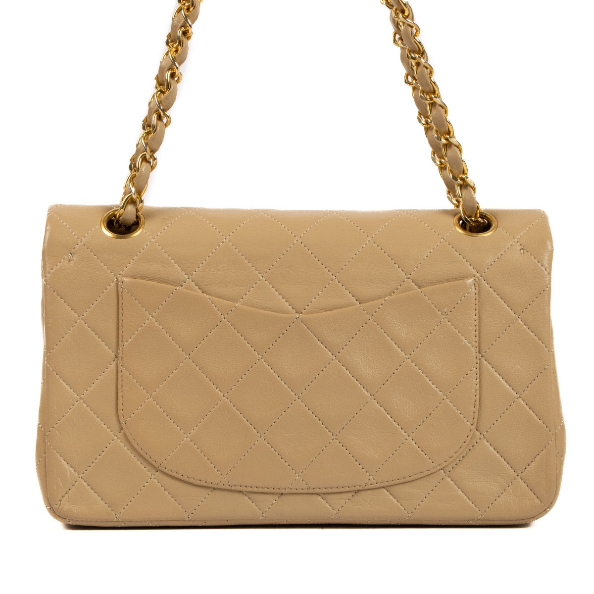 Shop 100% authentic second-hand Chanel Beige Lambskin Small Classic Flap Bag on Labellov.com