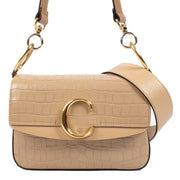 shop 100% authentic second hand Chloé Beige Crocodile Embossed Small C Bag on Labellov.com