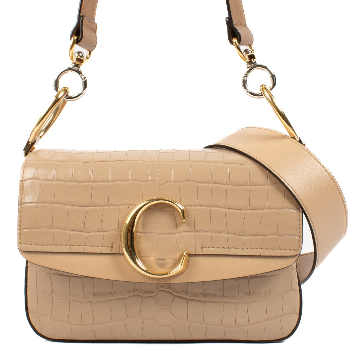 shop 100% authentic second hand Chloé Beige Crocodile Embossed Small C Bag on Labellov.com