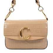 shop 100% authentic second hand Chloé Beige Crocodile Embossed Small C Bag on Labellov.com