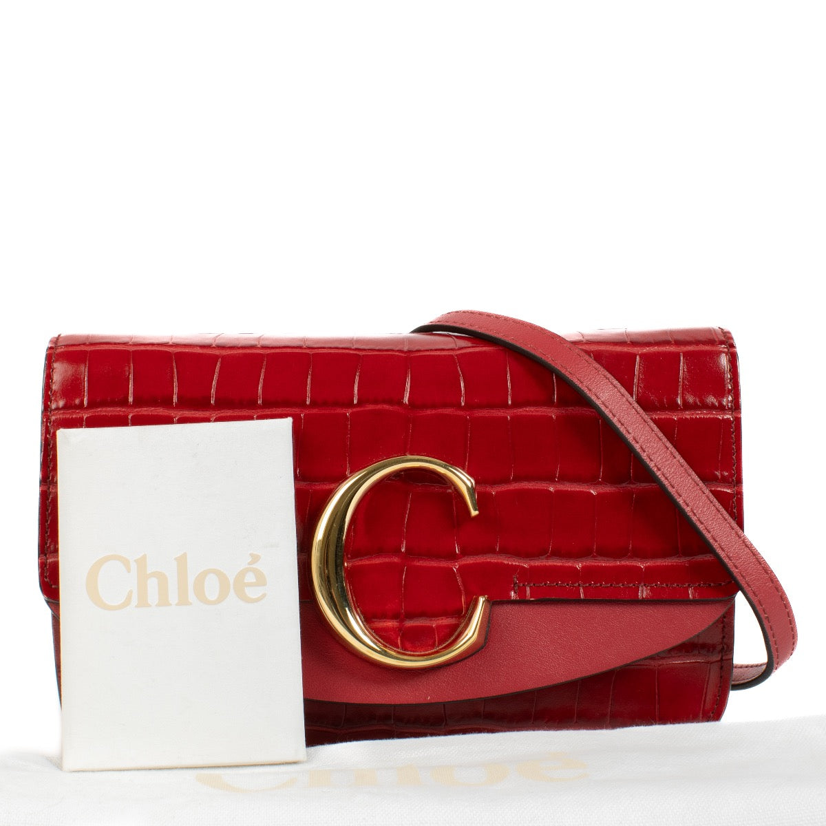 Authentic second hand Chloé Red Crocodile C Bag on Labellov.com