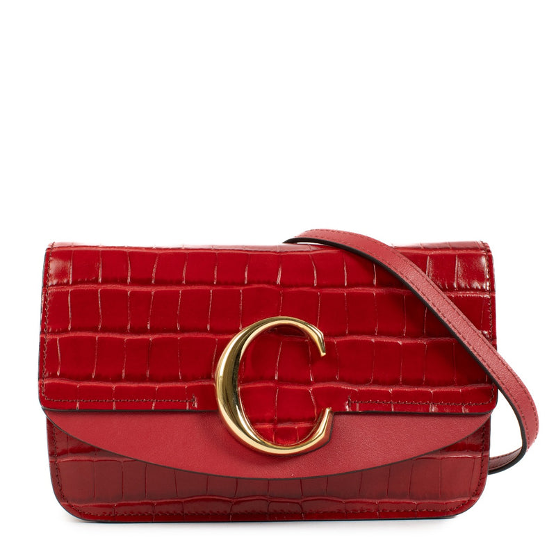 Authentic second hand Chloé Red Crocodile C Bag on Labellov.com