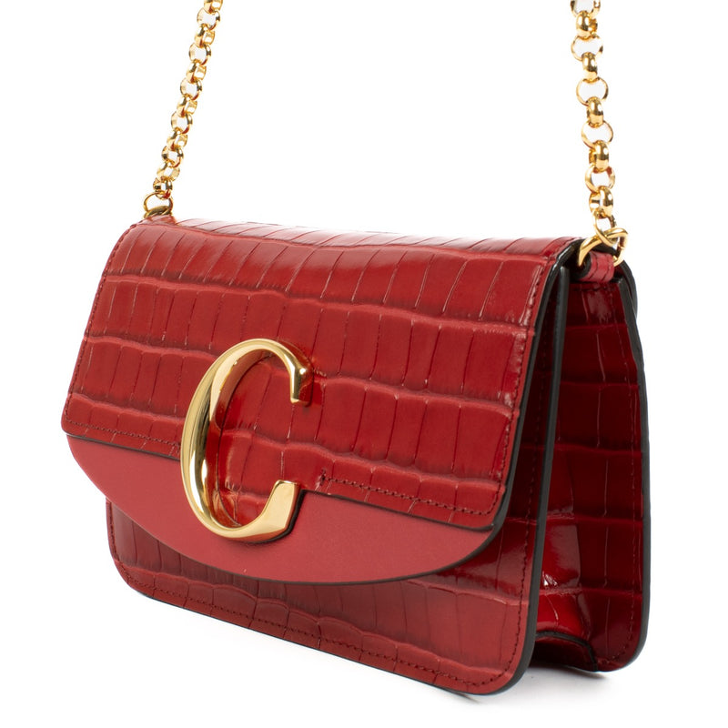 Authentic second hand Chloé Red Crocodile C Bag on Labellov.com