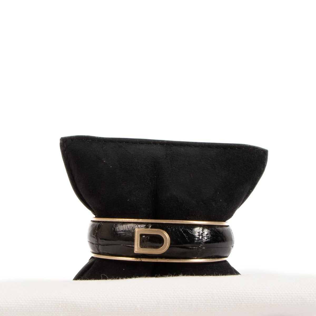 Delvaux Black Crocodile Bangle Bracelet