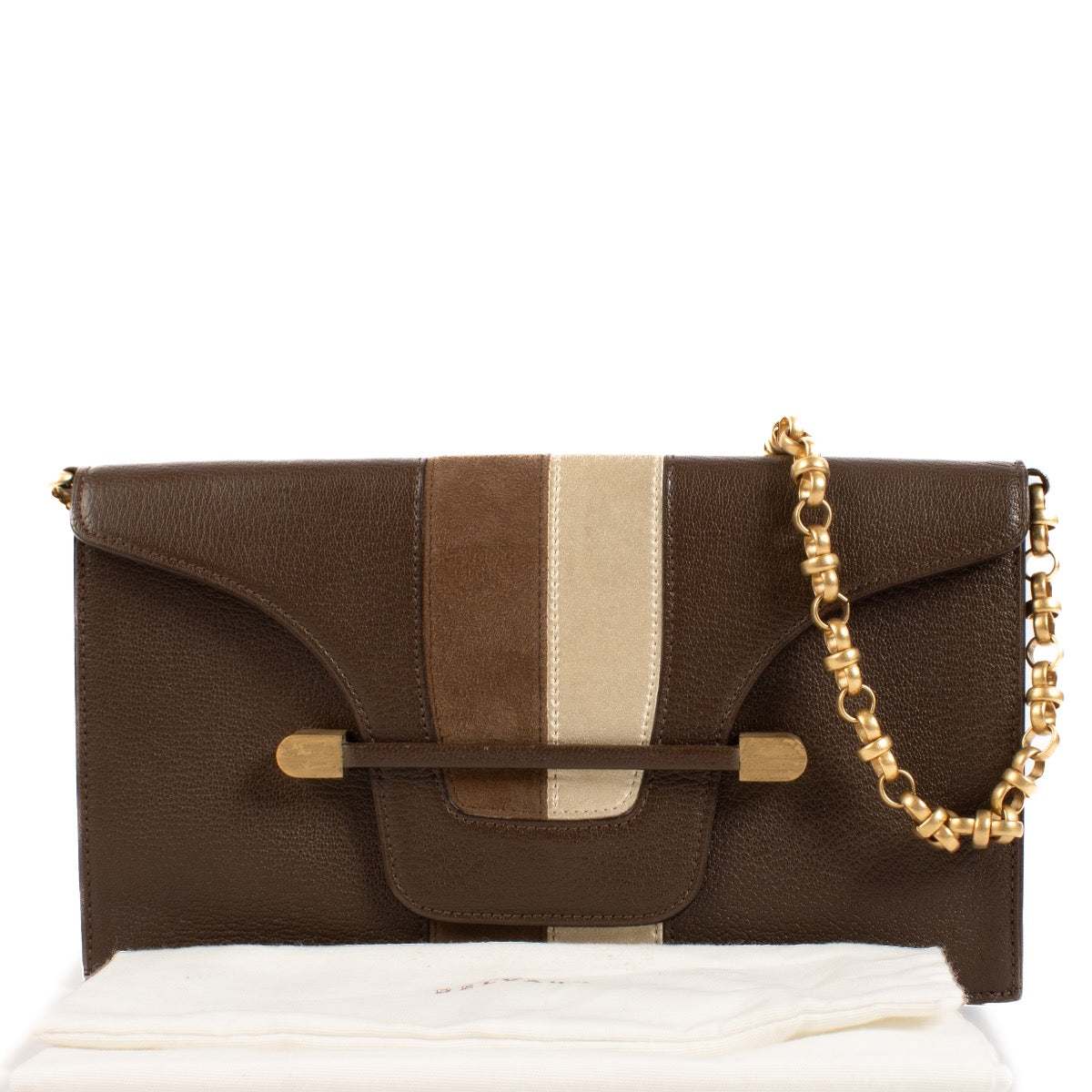 buy 100% authentic pre loved Delvaux Brown Clutch on Labellov.com