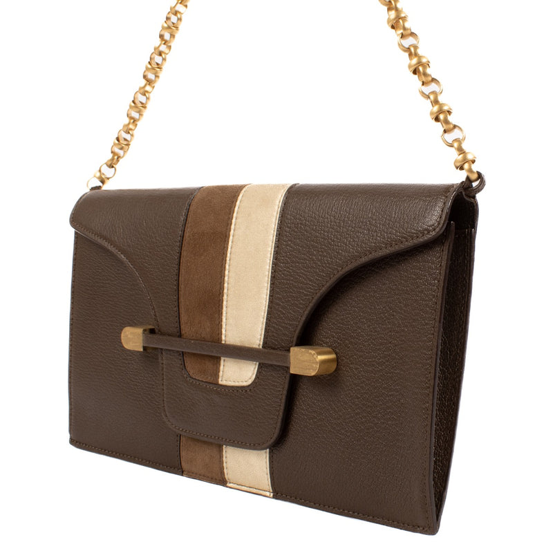 buy 100% authentic pre loved Delvaux Brown Clutch on Labellov.com