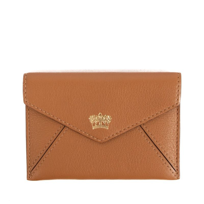 Delvaux Camel Leather Card Holder