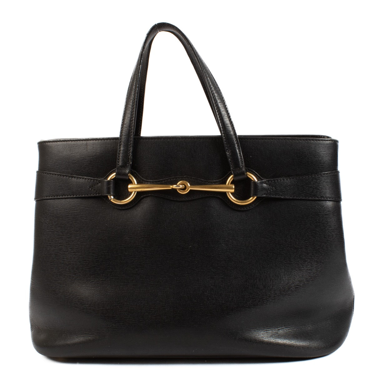buy 100% authentic pre loved Gucci Black Leather Bright Bit Top Handle on Labellov.com