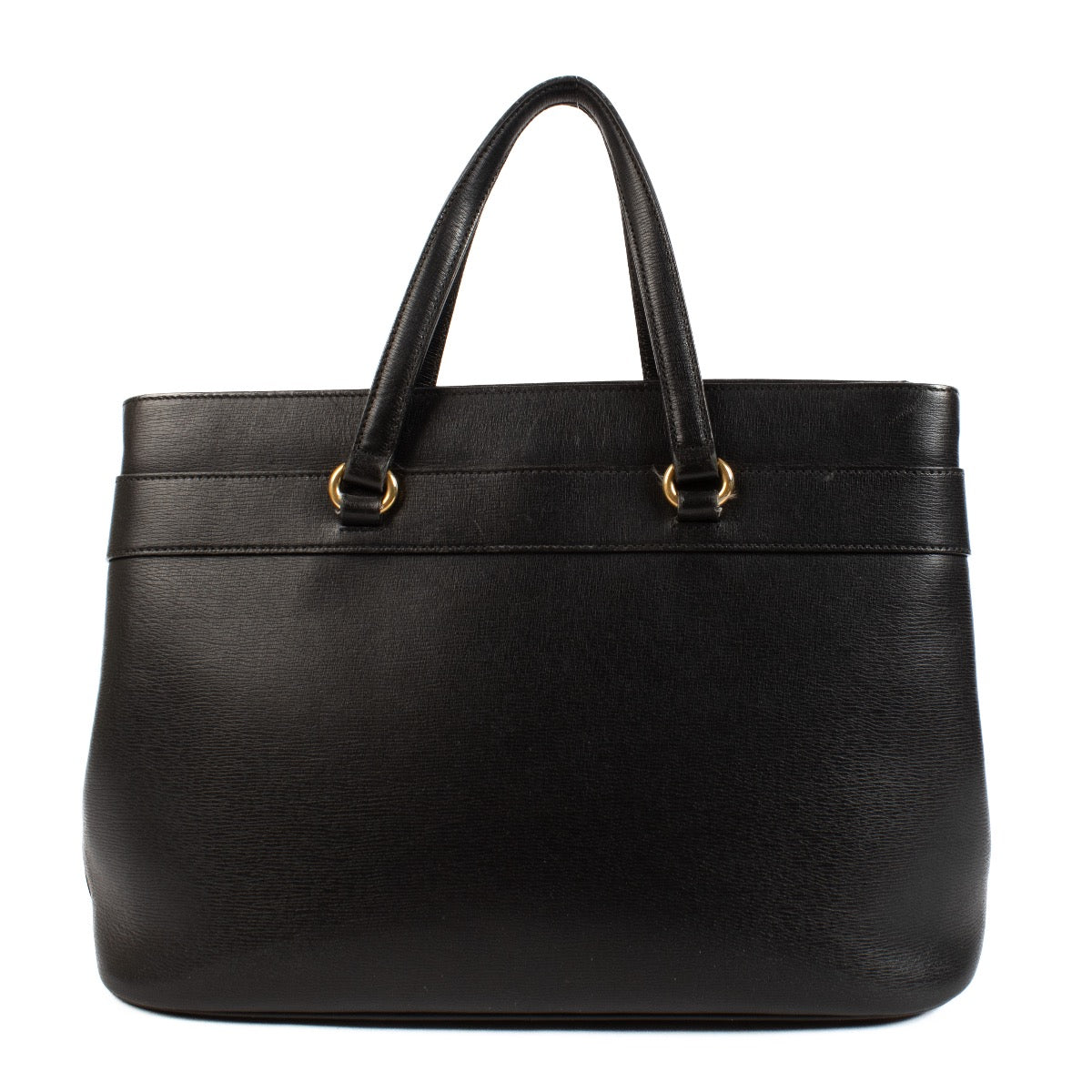 buy 100% authentic pre loved Gucci Black Leather Bright Bit Top Handle on Labellov.com