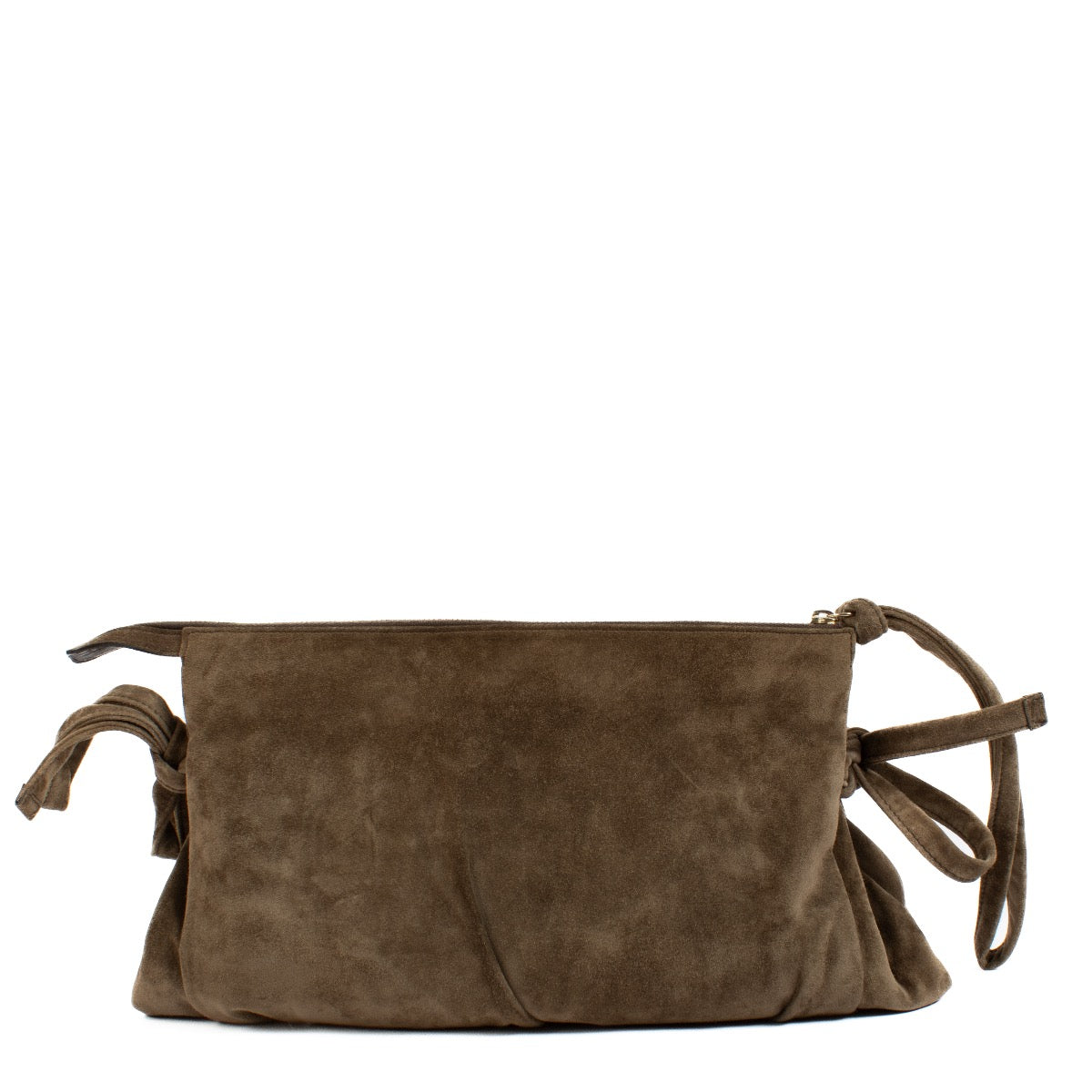 shop 100% authentic second hand Gucci Brown Suede Hysteria Clutch on Labellov.com