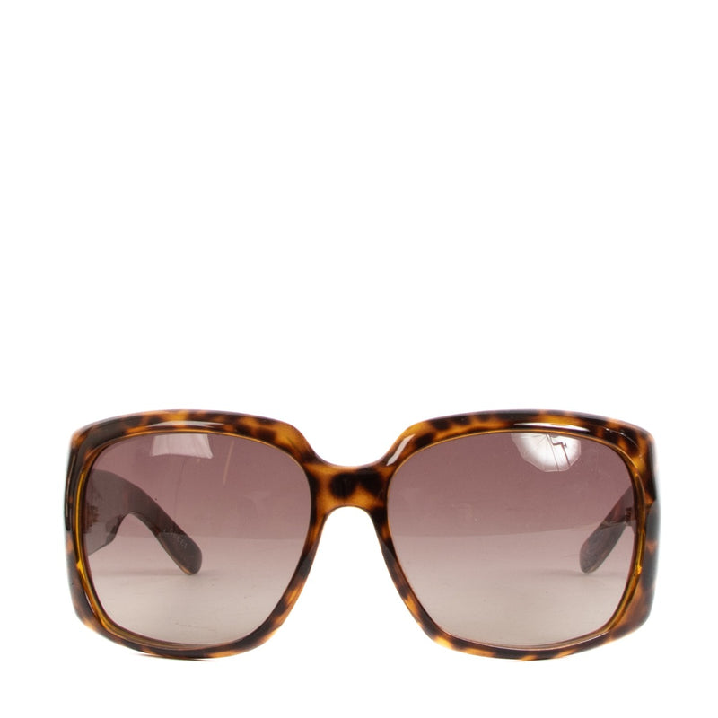 Gucci Tortoise Chain Square Sunglasses