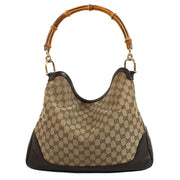 Authentic second hand Gucci GG Canvas Bamboo Hobo Bag on Labellov.com